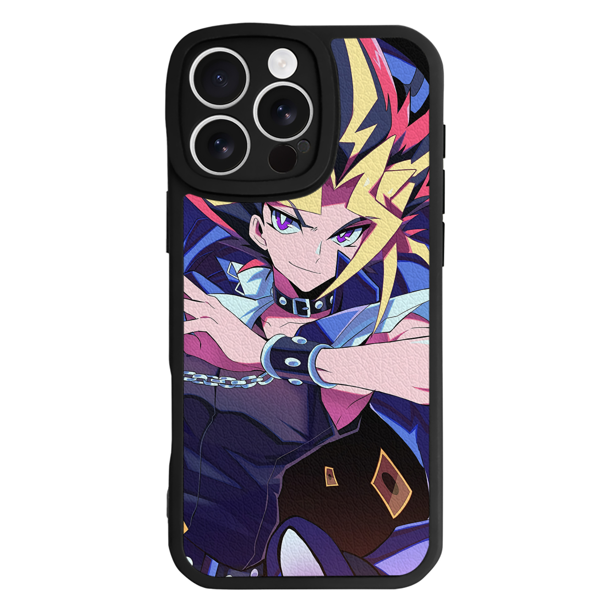 （画像用） 遊☆戯☆王 Yu-Gi-Oh! 【iPhone 16シリーズ対応】シリコンスマホケース（レザー調） 材質：シリコン